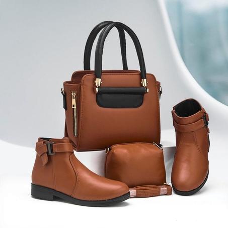 باك نسائي مكون من حقيبة راقية مع بودز بجميع المقاسات