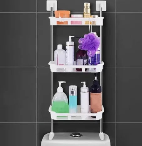 رف منظم الحمام الثلاثي