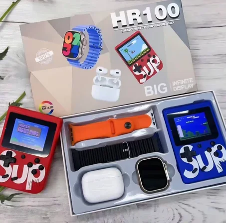 HR100 Smart Watch Super Game Box