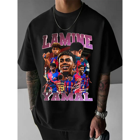 TSHIRT LAMINE YAMAL NOIR