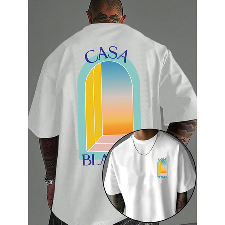 CASABLANCA t-SHIRT NOIR ET BLANC