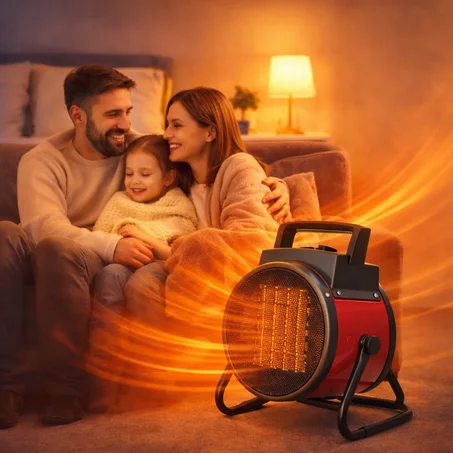 شوفاج كهربائي محمول بقوة 2200 واط 🔥 سخونية سريعة وراحة مثالية داخل دارك