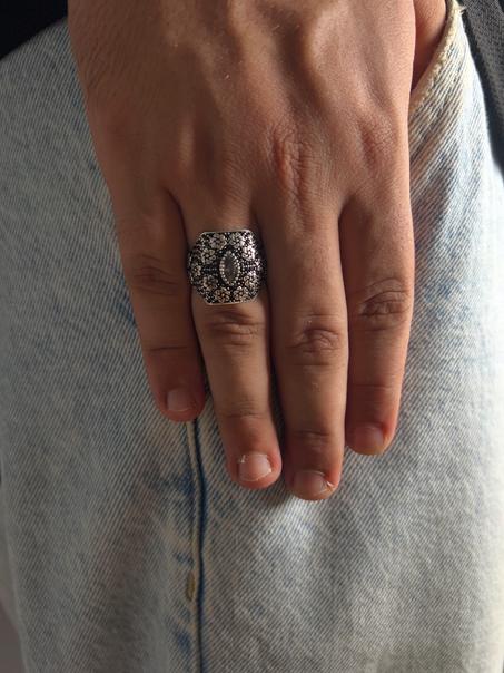 Bague Florale gravée