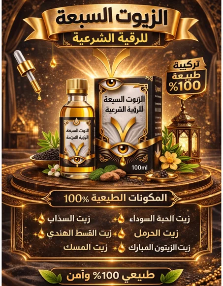 🌿 الزيوت السبعة للرقية الشرعية