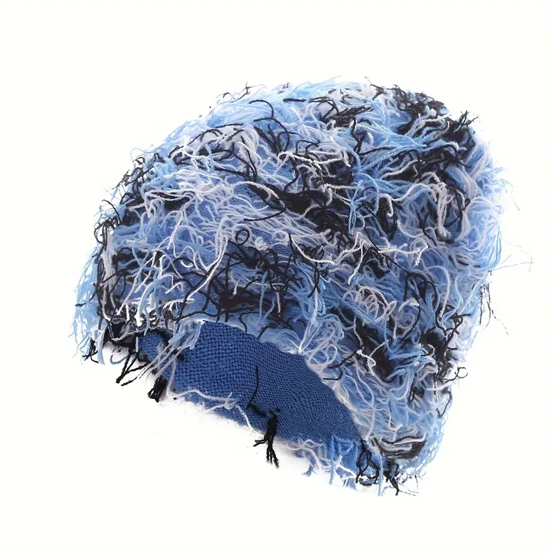 sky blue distressed beanie