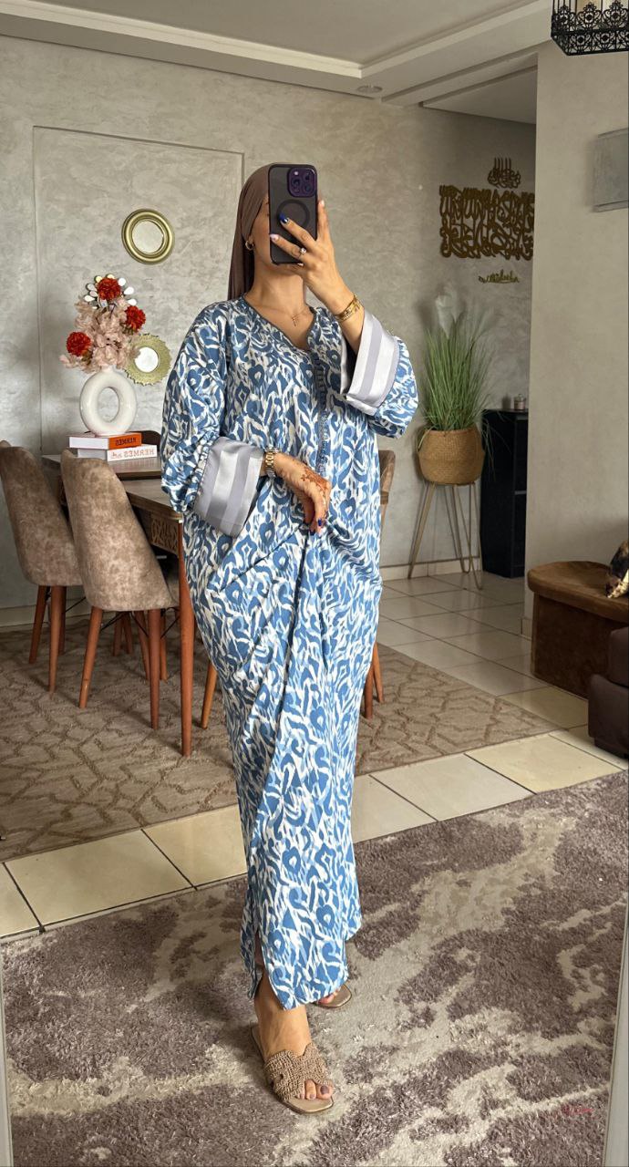 قفطان مخزاني توب خيط. جودة عالية مخدوم بالطراسن او العقاد L. Xl. Xxl