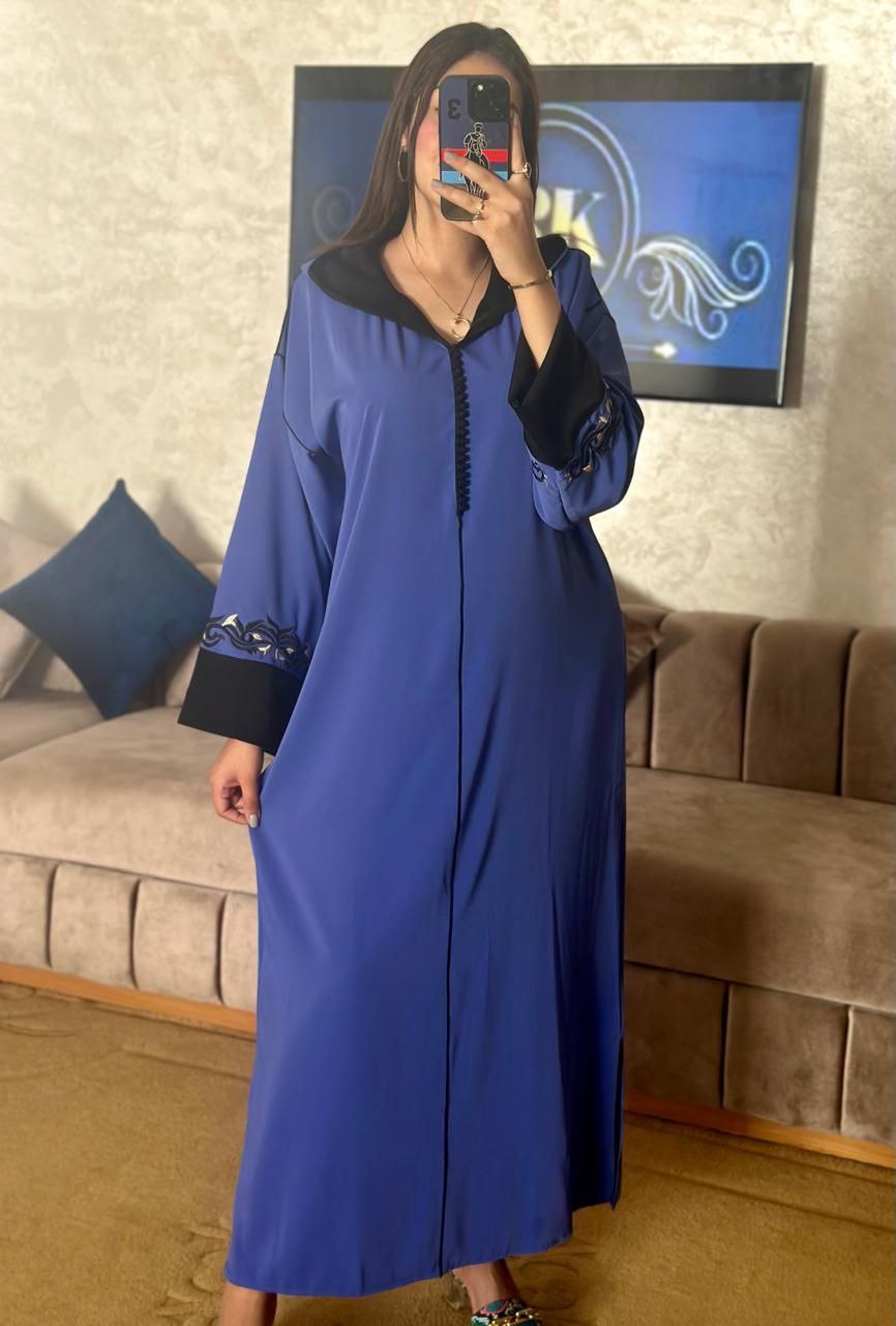 جلابة مخزانية بالكرناج مطروزة بالرباطي عين او عقدة نص توق