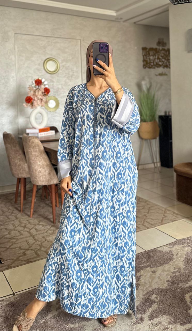 قفطان مخزاني توب خيط. جودة عالية مخدوم بالطراسن او العقاد L. Xl. Xxl