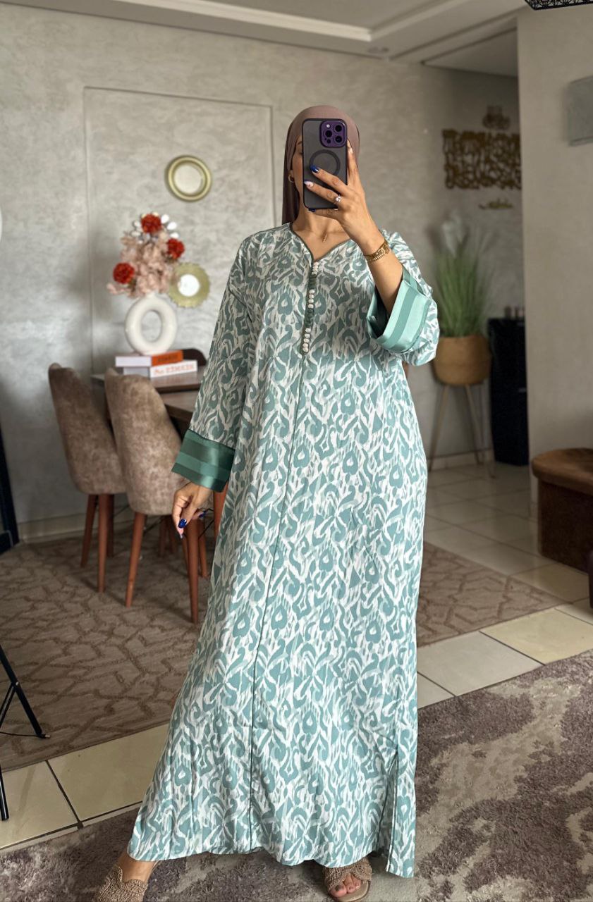 قفطان مخزاني توب خيط. جودة عالية مخدوم بالطراسن او العقاد L. Xl. Xxl