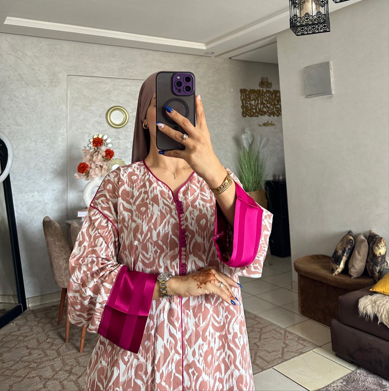 قفطان مخزاني توب خيط. جودة عالية مخدوم بالطراسن او العقاد L. Xl. Xxl