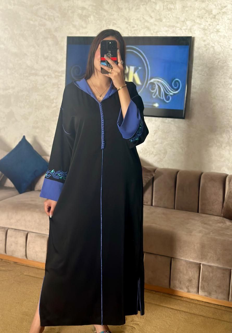 جلابة مخزانية بالكرناج مطروزة بالرباطي عين او عقدة نص توق