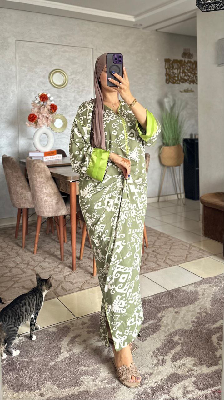 قفطان مخزاني توب خيط. جودة عالية مخدوم بالطراسن او العقاد L. Xl. Xxl