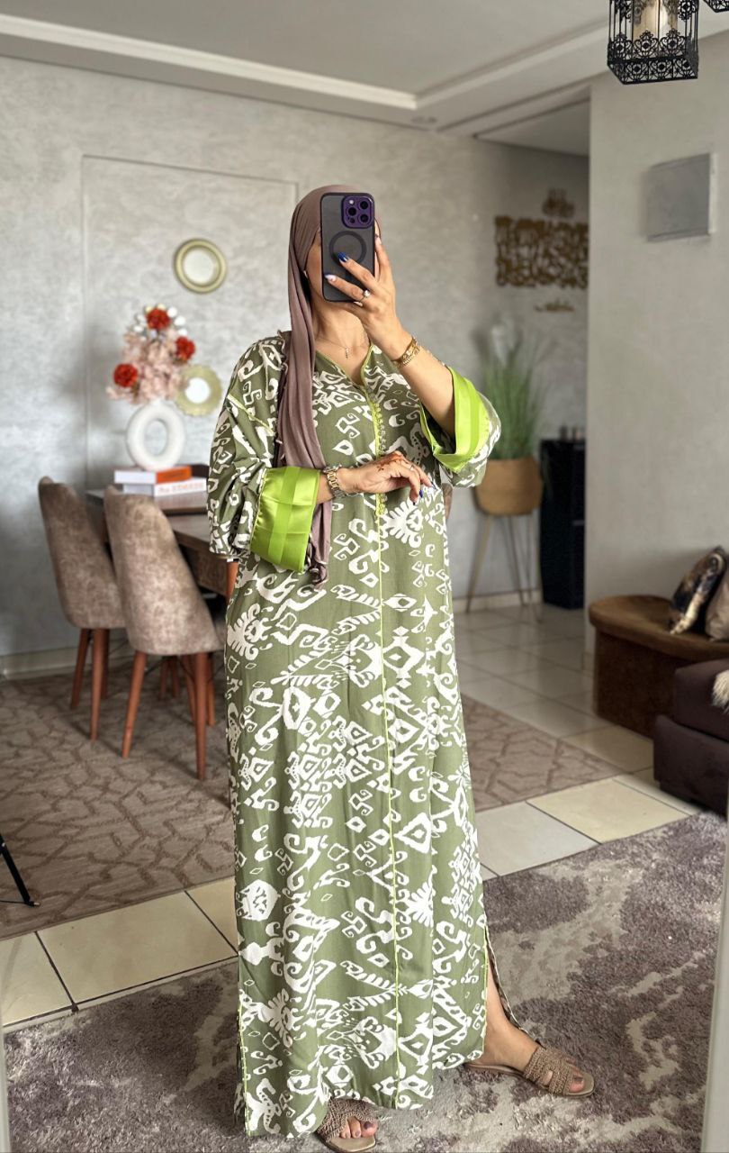 قفطان مخزاني توب خيط. جودة عالية مخدوم بالطراسن او العقاد L. Xl. Xxl