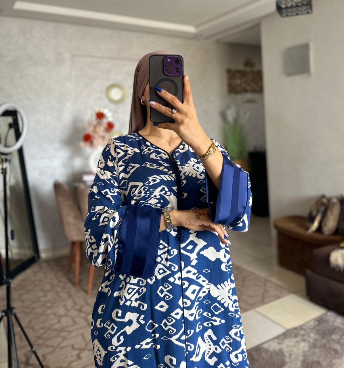 قفطان مخزاني توب خيط. جودة عالية مخدوم بالطراسن او العقاد L. Xl. Xxl