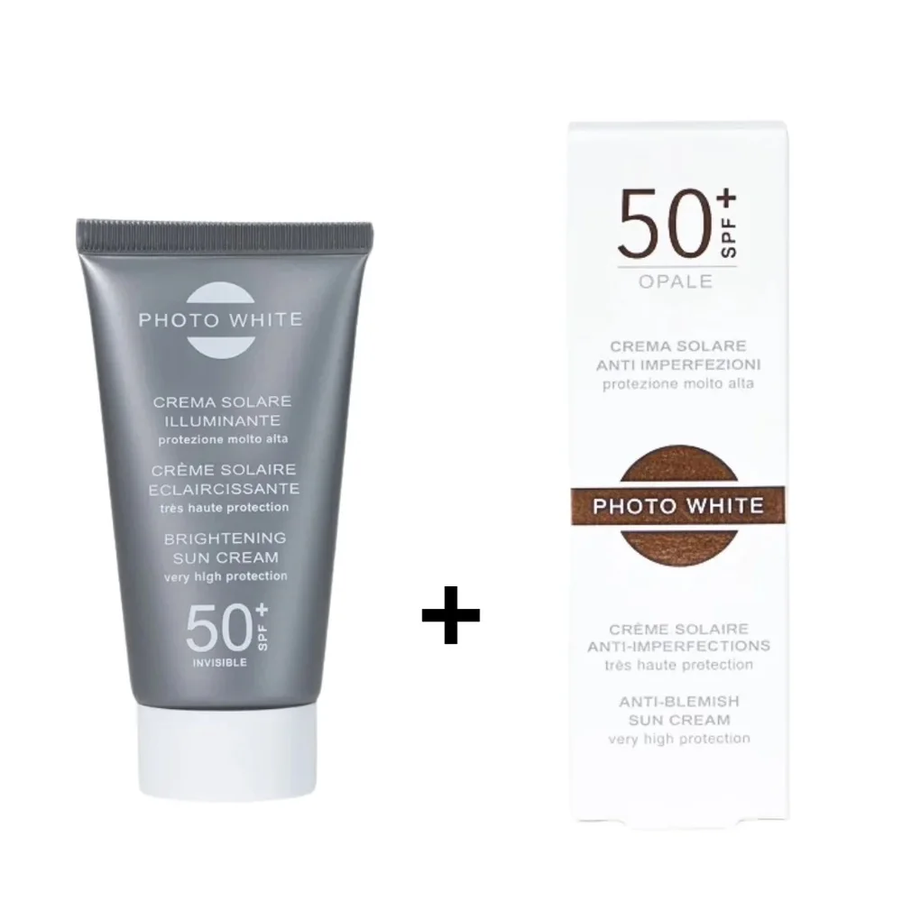 🎁 PACK 🎁 – PHOTO-WHITE – Ecran Invisible Spf50+50ml+Ecran Teinte Opale Duo Pack