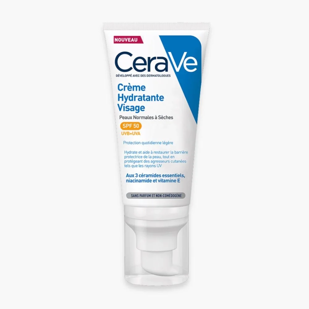 CERAVE – Creme Hydratante Visage Peau Normale a Seche SPF50 – 52ml