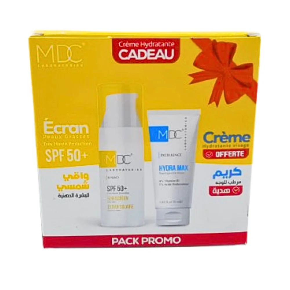 🎁 PACK 🎁 – MDC – Synergy Ecran Solaire Pg Spf50+ 50ml+Hydra Max Creme Pack