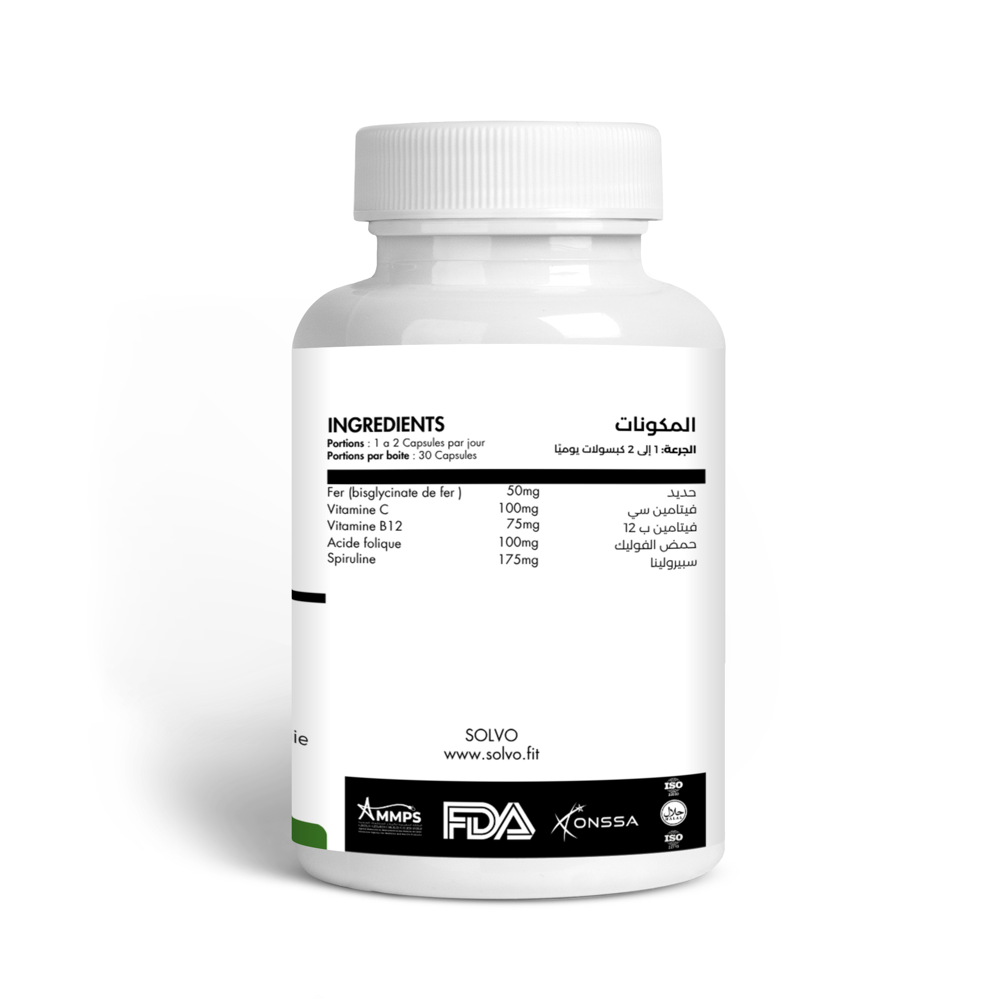 Fer + Vitamine C 30 capsules