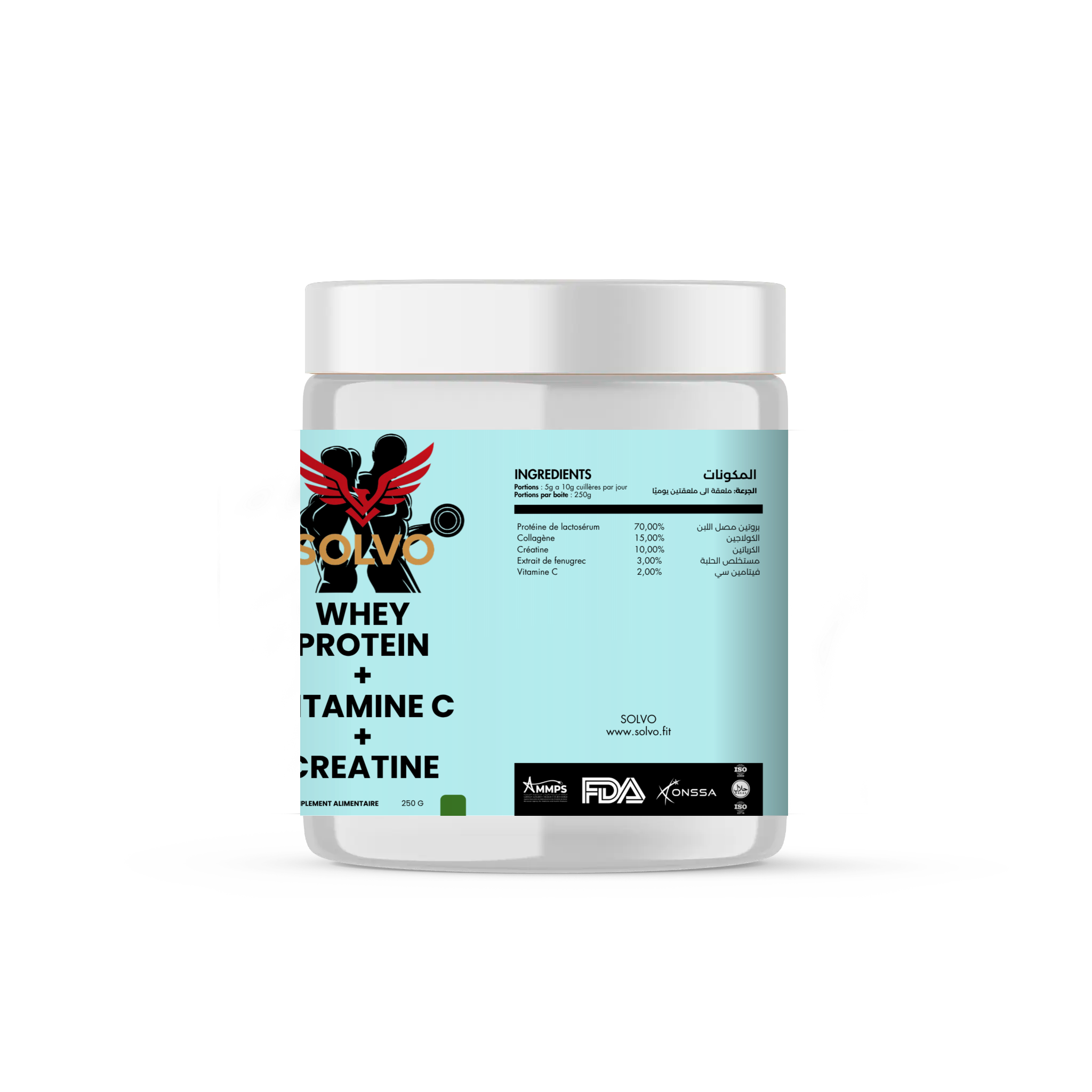 Whey Protein + Vitamine C + Creatine 250g