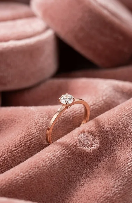Bague en acier inoxydable rose gold
