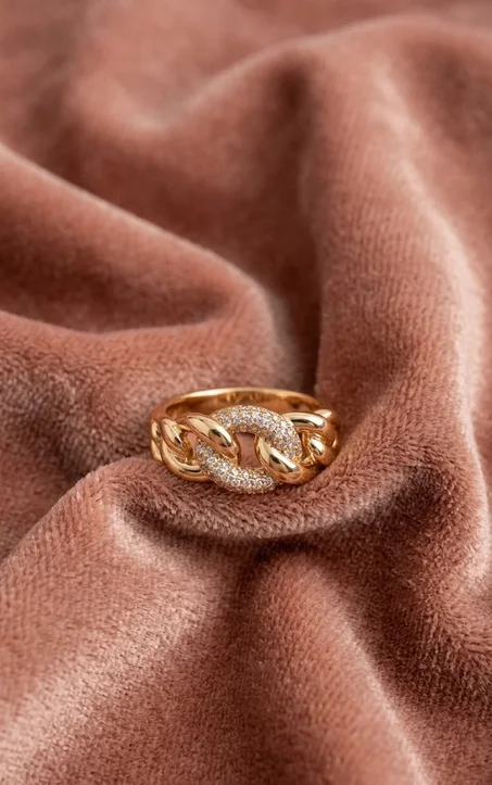 Bague en acier inoxydable rose gold