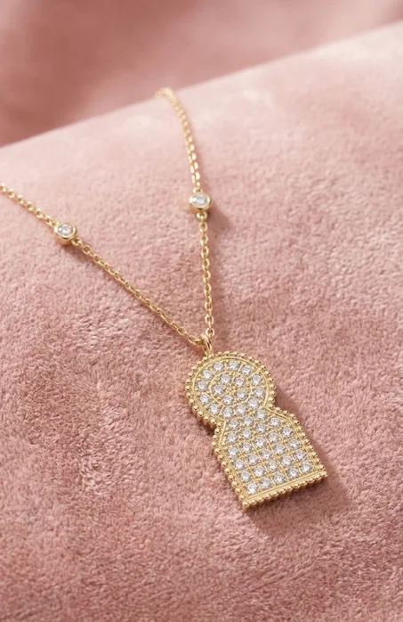 Collier en acier inoxydable doré