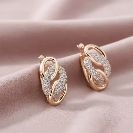 Boucles en acier inoxydable doré trempé dans l