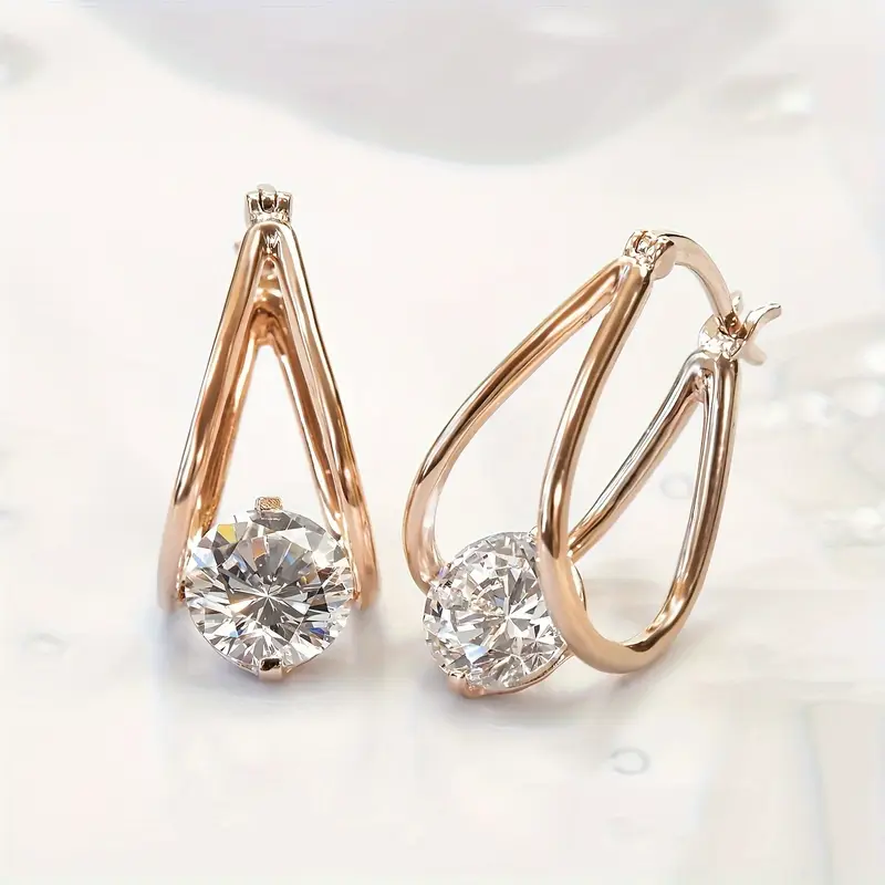 Boucles en acier inoxydable rose gold