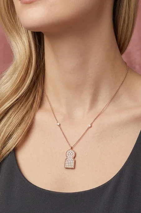 Collier en acier inoxydable rose gold