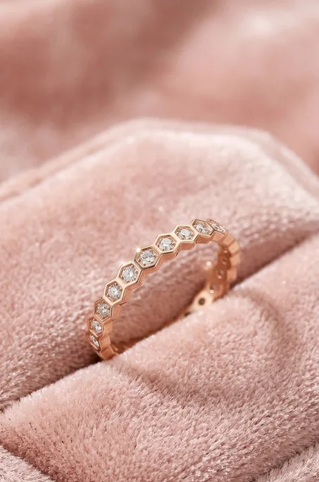 Bague en acier inoxydable rose gold