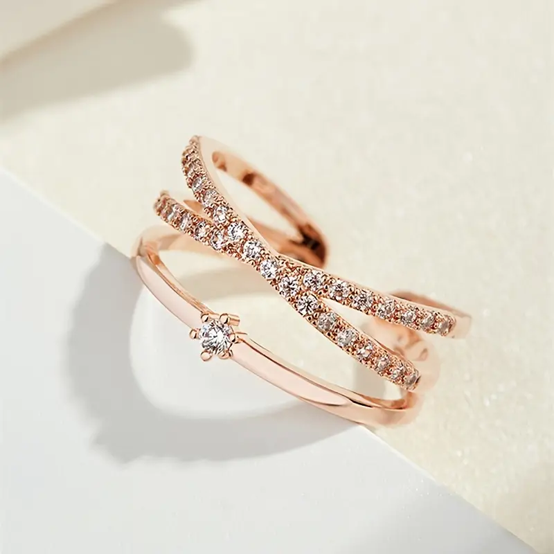 Bague ROSE GOLD en acier inoxydable