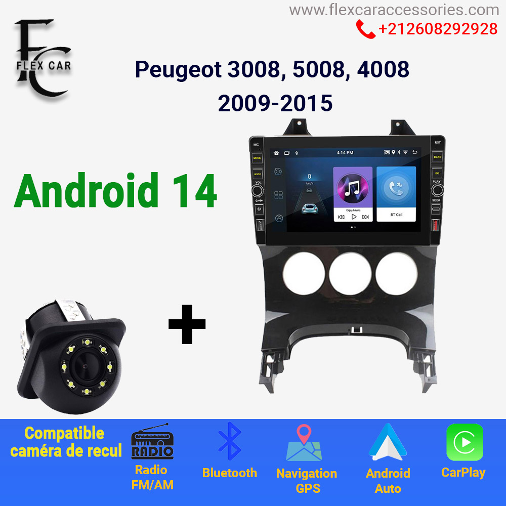 Améliorez votre conduite avec le Poste Radio Android 4GB + 64GB pour Peugeot 3008 / 5008 / 4008 (2009-2015)| Flex Car Accessoires