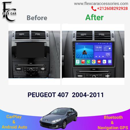 Améliorez votre conduite avec le Poste Radio Android 4GB + 64GB pour Peugeot 407 (2004-2011) | Flex Car Accessoires