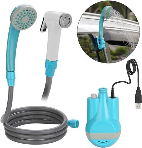 دش التخييم القابل لإعادة الشحن