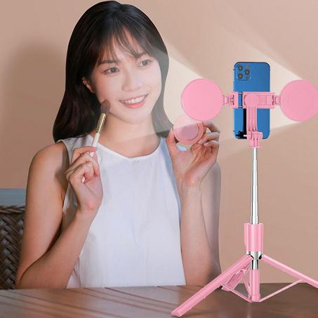 عصا سيلفي بإضاءة 4 في 1