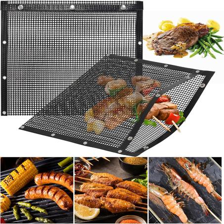 أكياس شواء شبكية مزودة بشبكة من مادة PTFE