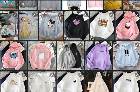 هودي شتوي مبطن مطبوع ميلتون