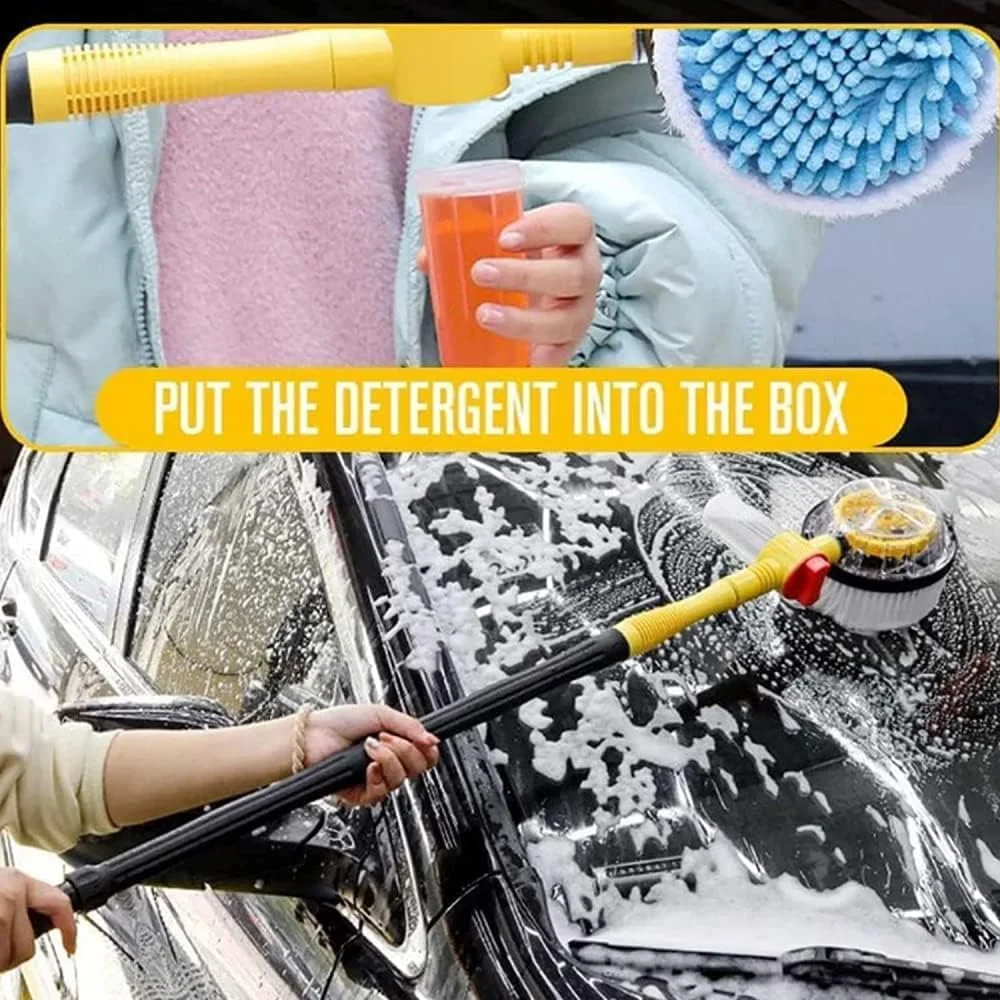 فرشاة غسيل سيارات أوتوماتيكية دوارة بزاوية 360 درجة