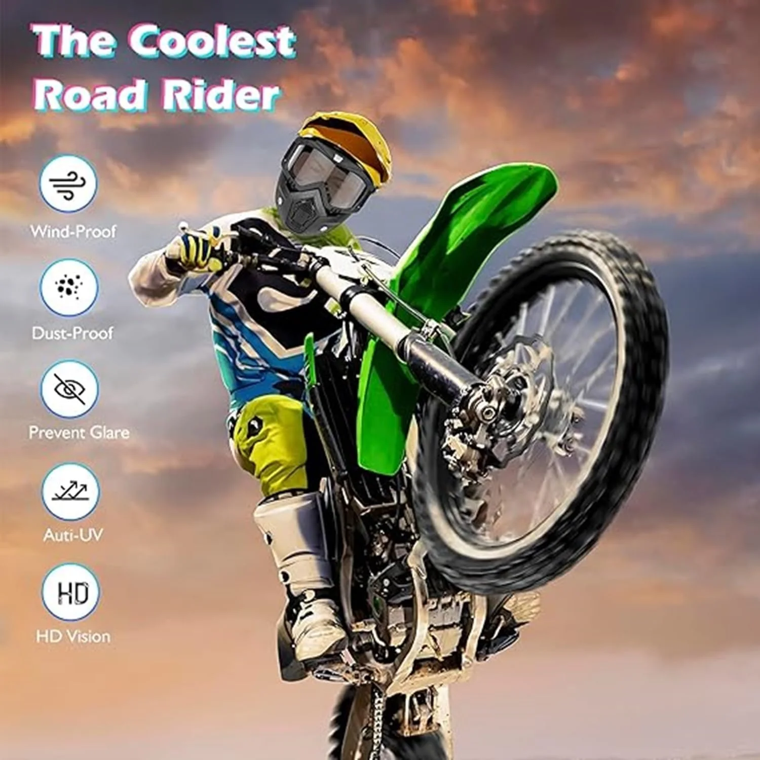 قناع نظارات واقية للدراجات النارية