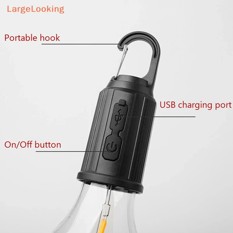 مصباح تخييم LED معلق قابل للشحن  Type-C مقاوم للماء - 3 مستويات إضاءة