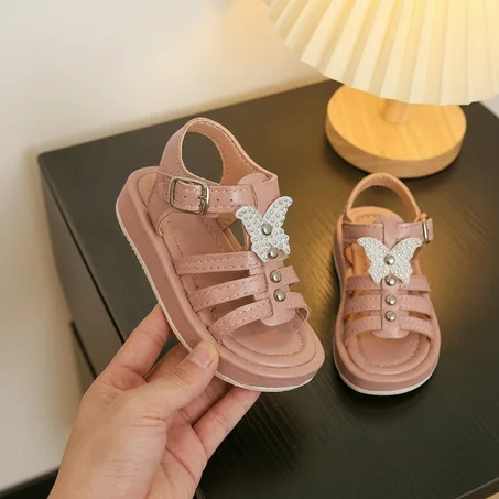 Sandale Papillon Brillant Style Princesse 💖🦋