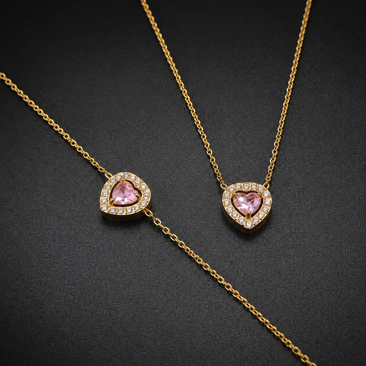 ✨Rose Heart – Collier & Gourmette✨