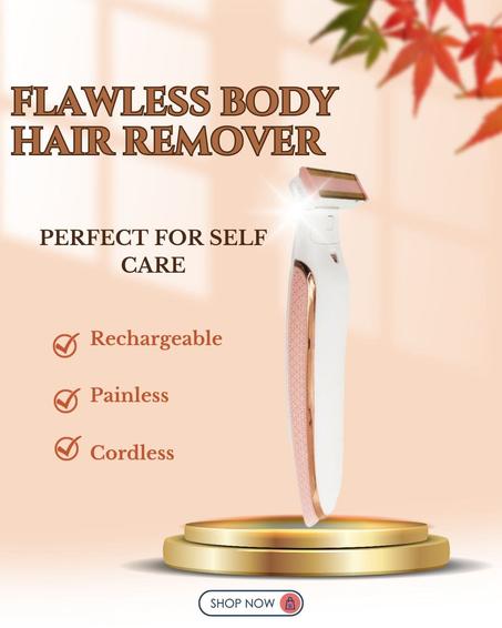 : احصلي على حلاقة مذهلة و دقيقة ، مع تقنية الشفرات الفائقة والأداء المتميز لماكينتنا الكهربائية FLAWLESS Shaver