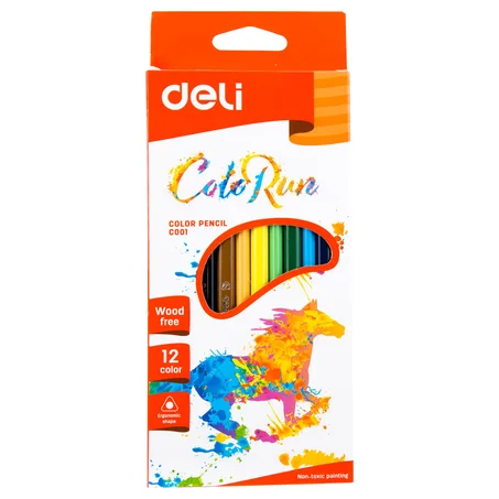 Crayons couleurs deli 12 couleurs