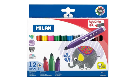 Feutres Milan Maxi tip 12 couleurs