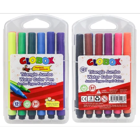 Feutres Globox Jumbo 12 couleurs