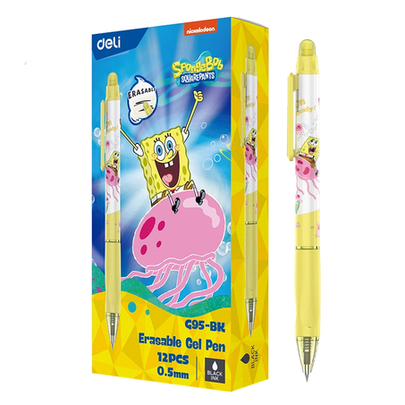 Stylo gel deli effaçable noir