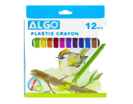 Crayons couleurs à cire ALGO 12 couleurs