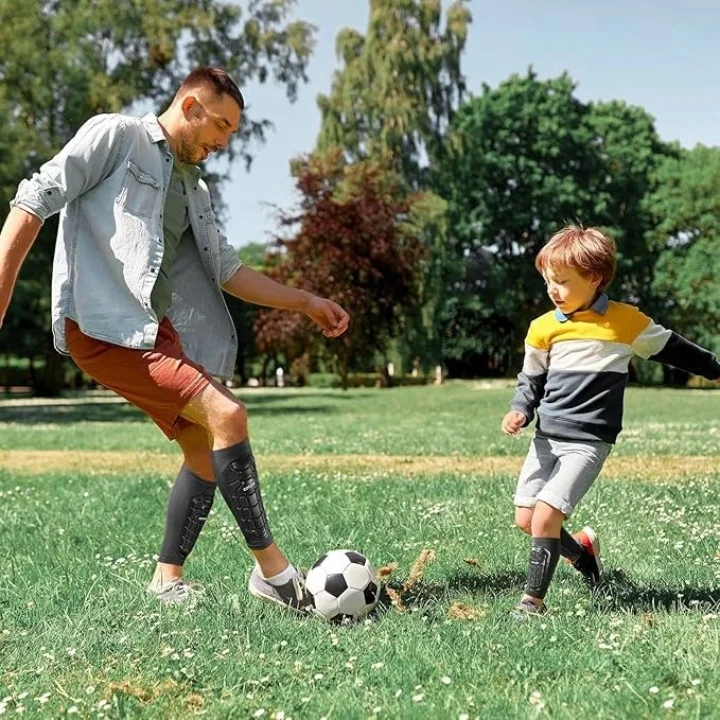 Protège-tibias De Football ProtègElite - Légers, Respirants, Avec Sangles Ajustables - Pour Enfants Et Adultes