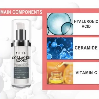 EELHOE Collagen Boost Anti-Aging Serum with Hyaluronic Acid - Reduce Wrinkles, Dark Spots Corrector - 30ml